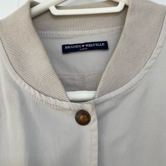 Brandy Melville Light Blue Bomber Jacket - Picture 2 of 3